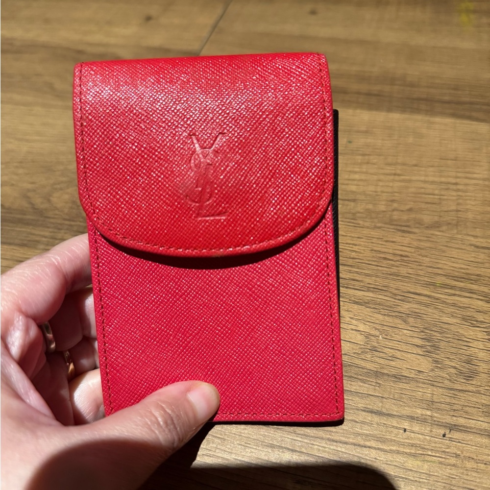 YSL Vintage Cigarette Case Pouch in Vibrant Red Color